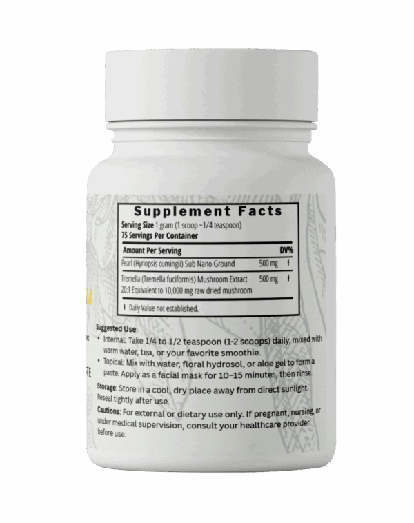 Pearl Tremella Mushroom Beauty Tonic – Extract Powder for Skin Hydration & Radiance - Image 2