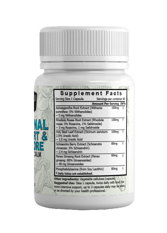 Adrenal Support & Restore – Cortisol Calm Herbal Complex for Stress Relief & Energy Balance - Image 2