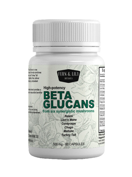 Beta Glucans – from 6 Synergistic Mushrooms with Vitamin C & Zinc